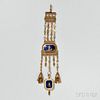 Antique Gold and Enamel Chatelaine