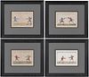 Four French Fencing Prints