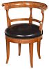 Biedermeier Fruitwood Barrel Back Chair