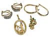 Four Pieces Gold and Diamond Jewelry