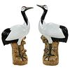 Pair of Chinese Export Porcelain Cranes
