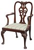 George II Carved Mahogany Open Armchair