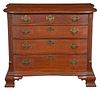 American Chippendale Cherry Serpentine Chest