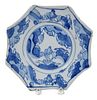 An English Delft Chinoiserie Octagonal Plate