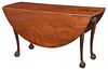 American Chippendale Mahogany Drop Leaf Table