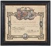 1787 New York Fireman’s Certificate