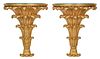 Fine Pair Art Deco Giltwood Lighted Consoles