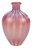 Steuben Oriental Poppy Art Glass Vase