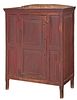 Rare Eastern Shore Paneled and Painted Cupboard