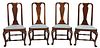 Assembled Set Four Boston Queen Anne Dining Chairs