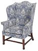 American Chippendale Mahogany Wing Chair
