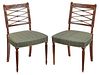 Very Fine Pair Federal Mahogany Side Chairs