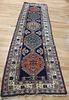 Antique And Finely Hand Woven Kazak Style Runner