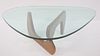 Vintage Signed Noguchi Glass Top Coffee Table
