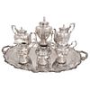 COFFEE AND TEA SET MEXICO, 20TH CENTURY, STERLING SILVER 0.925, 10075 g