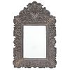 MIRROR EARLY 20TH CENTURY Embossed silver frame, plant decoration Conservation details 27.9 x 17.7" (71 x 45 cm)