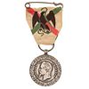 COMMEMORATIVE MEDAL EXPEDITION DU MEXIQUE, MEXICO, 1865 Made of silver with silk ribbon 1.1" (3 cm) in diameter