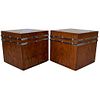 Pair of LRG Cube Tables/Cabinets by Theodore Alexander