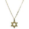 14k Gold Judaica Necklace and Pendant