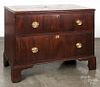 George III mahogany chest on chest base, ca. 1770, 33'' h., 42 1/4'' w.