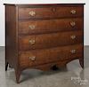 Federal stained poplar chest of drawers, early 19th c., 40 3/4'' h., 42 1/2'' w.