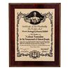 [CIVIL RIGHTS]. NAACP Certificate of Life Membership plaque. December 1963. 