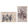 [JOHNSON, Jack (1878-1946)]. Two postcards depicting the famous fighter, including real photo postcard by Percy Dana. N.p., [ca 1910s], comprising: 