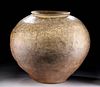 Huge Chinese Warring States Glazed Pottery Jar