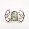 A Navajo Silver and Turquoise Cuff Bracelet