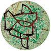 ALBERTO CASTRO LEÑERO, Pareja verde, Signed and dated 2013 on frame, Acrylic on canvas, 23.6" (60 cm) in diameter, Certificate