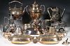 (19 PC) COLLECTION OF SILVER-PLATE