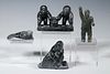 (4) INUIT CARVED SOAPSTONE FIGURES