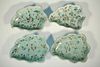 (4) CHINESE CELADON LEAF DISHES