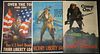 (3) LOOSE WWI MEDIUM-SIZED BOND POSTERS, 'DOUGHBOY' THEMED