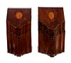 A Pair of George III Satinwood Inlaid Mahogany Knife Boxes