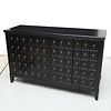 Black lacquered four door "Apothecary" sideboard