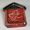 Chinese tianqi lacquer dragon box and cover