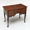 George II banded oak dressing table