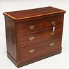 William IV banded mahogany chest of drawers