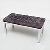 Milo Baughman style upholstered bench
