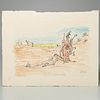 Andre Masson, hand-colored signed lithograph