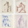 Pecsenke, (20) "Comedia dell'Arte" signed etchings
