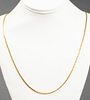 22K Yellow Gold Rectangular Link Chain Necklace