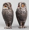 Tiffany & Co. Silver "Owl" Shakers, Pair