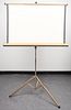 Mid-Century Vintage Collapsible Projection Screen
