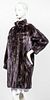 Yves Saint Laurent Brown Mink Fur Coat