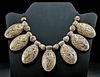 9th C. Viking Gilded Silver Borre-Style Pendants, Beads