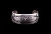 Navajo B Webb Sterling Silver Diamond Eye Bracelet