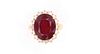 Antique Style Ruby & Diamond 14K Gold Ring