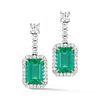 COLOMBIAN EMERALD AND DIAMOND EARRING